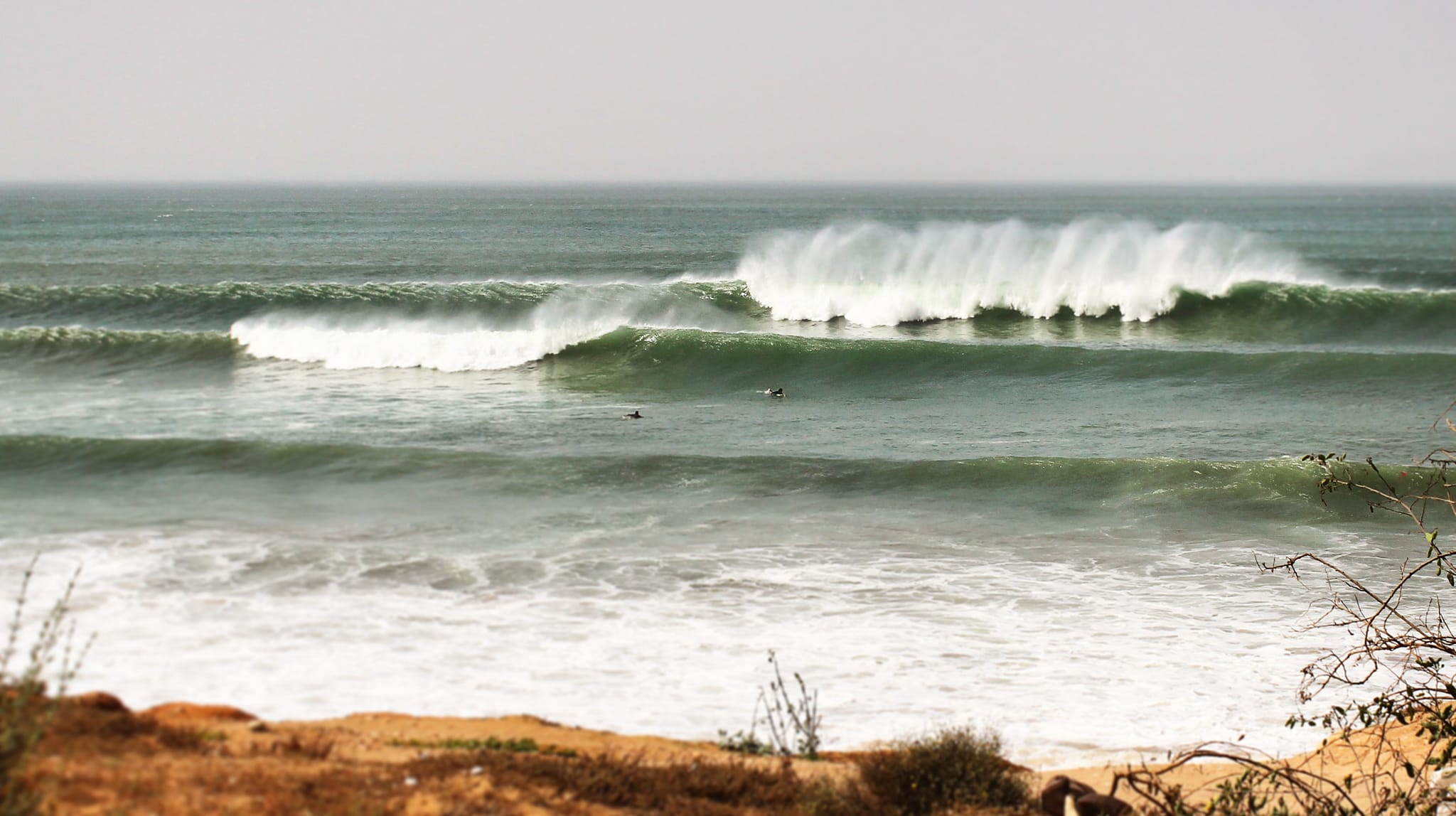 Surf coaching session on Morocco's Atlantic coast